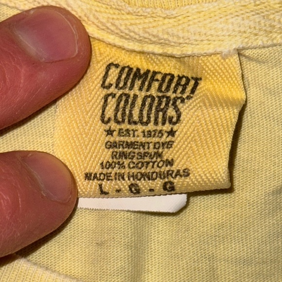 Lucy Buffett’s LuLu’s Destin FL Comfort Colors Yellow S/S Graphic Tee Shirt Lrg - Picture 5 of 5